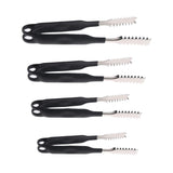 Max Stainless Steel Kitchen Grill Ice Tongs w/ Silicone Anti slip Handle 6 Inch