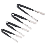 Max Stainless Steel Kitchen Grill Ice Tongs w/ Silicone Anti slip Handle 6 Inch