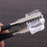 Max Stainless Steel Kitchen Grill Ice Tongs w/ Silicone Anti slip Handle 6 Inch