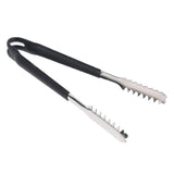 Max Stainless Steel Kitchen Grill Ice Tongs w/ Silicone Anti slip Handle 6 Inch