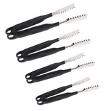 Max Stainless Steel Kitchen Grill Ice Tongs w/ Silicone Anti slip Handle 6 Inch