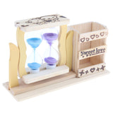 Maxbell Wooden Pen Pencil Holder Sandglass Hourglass Home Office Decor