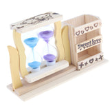 Maxbell Wooden Pen Pencil Holder Sandglass Hourglass Home Office Decor