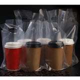 Maxbell 50x Take Out Bag Cup Party Pouch Embossed Clear Plastic Beverage Packaging C