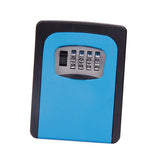 Max 4 Digit Combination Key Lock Box Wall Mount Safe Security Storage Case Blue