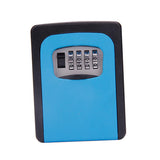 Max 4 Digit Combination Key Lock Box Wall Mount Safe Security Storage Case Blue