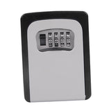 Max 4 Digit Combination Key Lock Box Wall Mount Safe Security Storage Case Gray