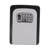 Max 4 Digit Combination Key Lock Box Wall Mount Safe Security Storage Case Gray