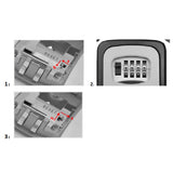 Max 4 Digit Combination Key Lock Box Wall Mount Safe Security Storage Case Gray