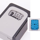 Max 4 Digit Combination Key Lock Box Wall Mount Safe Security Storage Case Gray