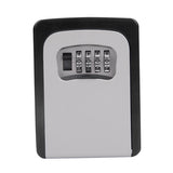Max 4 Digit Combination Key Lock Box Wall Mount Safe Security Storage Case Gray