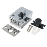 Maxbell Durable Keyless Stainless Steel Glass Door Lock Anti-theft Security Lock Silver