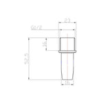 Max Brass Straight Drink Water Faucet Tap without Handle Control 1/2 Inch 20mm
