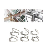 Maxbell 90 Pipe to Pipe Lock Clamp Holder Zinc Plated Iron, 1 to 1Inch