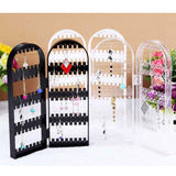 Max Earring Holder Folding Jewelry Rack for Ear Stud Earring Necklace 3 Transparent