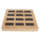 Max Solid Wood Ring Display Organizer Box Tray Holder Earrings Storage Case Black Velvet