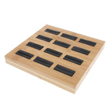 Max Solid Wood Ring Display Organizer Box Tray Holder Earrings Storage Case Black Velvet