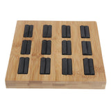 Max Solid Wood Ring Display Organizer Box Tray Holder Earrings Storage Case Black Velvet