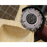 Max 4" Angle Grinder Disc and Chain Wood Carving 22 Tooth Fine Cut 5/8" Arbor