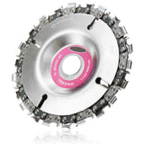 Max 4" Angle Grinder Disc and Chain Wood Carving 22 Tooth Fine Cut 5/8" Arbor