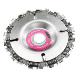 Max 4" Angle Grinder Disc and Chain Wood Carving 22 Tooth Fine Cut 5/8" Arbor