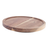 Max Acacia Wooden Wood Server Plates Rotating Serving Tray with Glass Dome! Lid