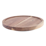 Max Acacia Wooden Wood Server Plates Rotating Serving Tray with Glass Dome! Lid