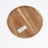 Max Acacia Wooden Wood Server Plates Rotating Serving Tray with Glass Dome! Lid