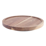 Max Acacia Wooden Wood Server Plates Rotating Serving Tray with Glass Dome! Lid