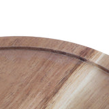 Max Acacia Wooden Wood Server Plates Rotating Serving Tray with Glass Dome! Lid