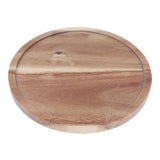 Max Acacia Wooden Wood Server Plates Rotating Serving Tray with Glass Dome! Lid
