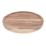 Max Acacia Wooden Wood Server Plates Rotating Serving Tray with Glass Dome! Lid
