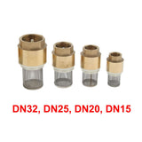 Maxbell Brass Foot Valve Mesh Check Valve with Strainer Filter DN20