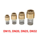 Maxbell Brass Foot Valve Mesh Check Valve with Strainer Filter DN20