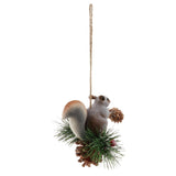 Max Artificial Squirrel Hanging Pendant For Home Christmas Xmas Party Dec Grey