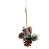 Max Artificial Squirrel Hanging Pendant For Home Christmas Xmas Party Dec Grey