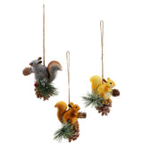 Max Artificial Squirrel Hanging Pendant For Home Christmas Xmas Party Dec Grey