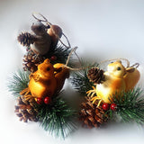 Max Artificial Squirrel Hanging Pendant For Home Christmas Xmas Party Dec Grey