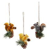 Max Artificial Squirrel Hanging Pendant For Home Christmas Xmas Party Dec Grey