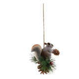 Max Artificial Squirrel Hanging Pendant For Home Christmas Xmas Party Dec Grey