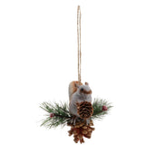 Max Artificial Squirrel Hanging Pendant For Home Christmas Xmas Party Dec Grey