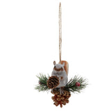 Max Artificial Squirrel Hanging Pendant For Home Christmas Xmas Party Dec Grey
