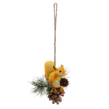 Max Artificial Squirrel Hanging Pendant For Home Christmas Xmas Party Dec Brown