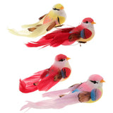 Max 2pcs Artificial Birds Feather Foam Simulation Birds Home Decor without Clip