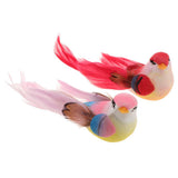 Max 2pcs Artificial Birds Feather Foam Simulation Birds Home Decor without Clip
