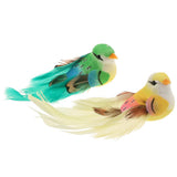 Max 2pcs Artificial Birds Feather Foam Simulation Birds Home Decor without Clip