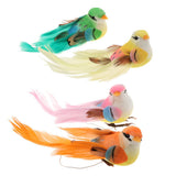 Max 2pcs Artificial Birds Feather Foam Simulation Birds Home Decor without Clip
