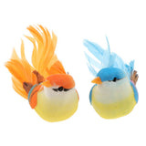 Max 2pcs Artificial Birds Feather Foam Simulation Birds Home Decor without Clip