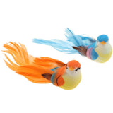 Max 2pcs Artificial Birds Feather Foam Simulation Birds Home Decor without Clip