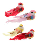 Max 2pcs Artificial Birds Feather Foam Simulation Birds Home Decor without Clip